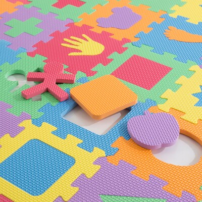 Hey! Play! Foam Floor Shapes Puzzle Learning Mat