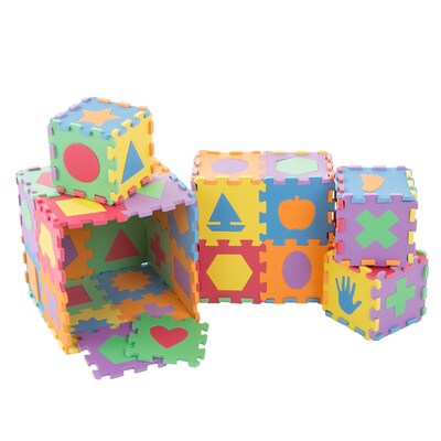 Hey! Play! Foam Floor Shapes Puzzle Learning Mat