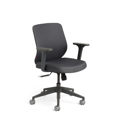 Poppin Dark Gray Max Task Chair, Mid Back, Charcoal Frame