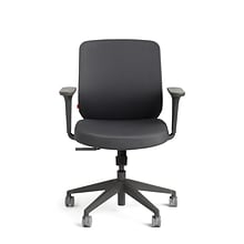 Poppin Dark Gray Max Task Chair, Mid Back, Charcoal Frame