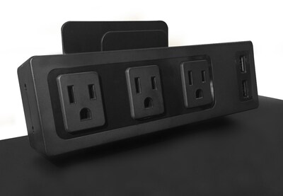 Diversified Woodcrafts Clamp Mount Outlet, 7.25" x 3" x 5.25", Black (251975)
