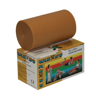 CanDo® Latex Free Exercise Band;  6 yard roll, Gold, xxx-heavy