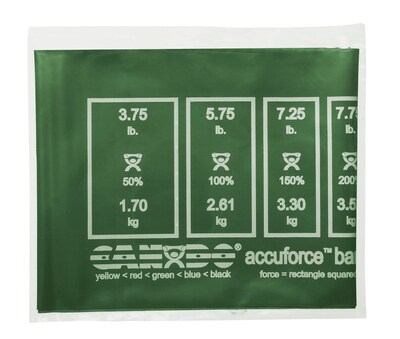 CanDo® AccuForce™ Exercise Band; 4 exerciser - Green - medium