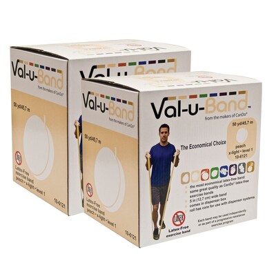 Val-u-Band®  Latex Free; Twin-Pak®, 100 yard (2 - 50 yard boxes), peach (level 1/7)