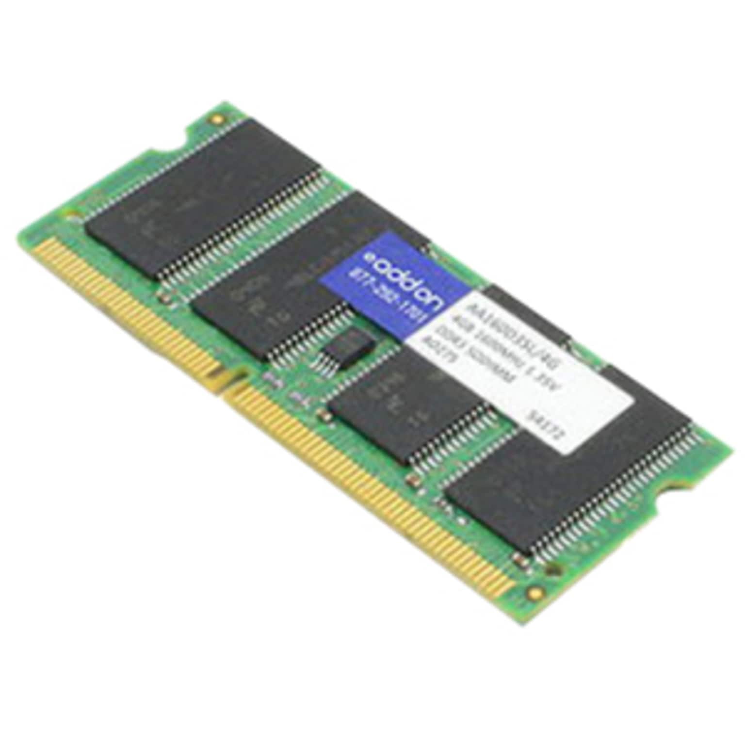 AddOn DDR3 SDRAM SoDIMM 204-pin DDR3-1600/PC3-12800 Desktop/Laptop RAM Module, 4GB (1 x 4GB) (AA160D3SL/4G)
