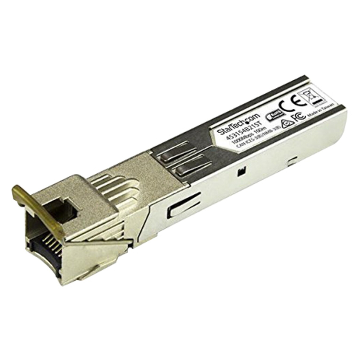 StarTech® RJ-45 1000Base-TX Gigabit Ethernet SFP Transceiver Module, 100 m (453154B21ST)