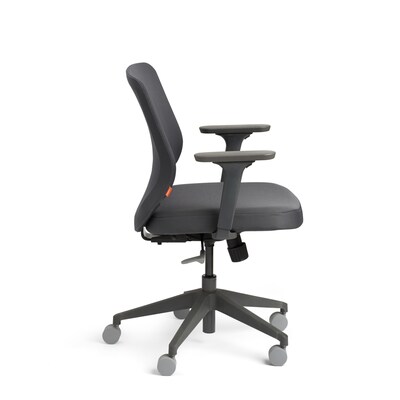 Poppin Dark Gray Max Task Chair, Mid Back, Charcoal Frame