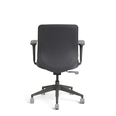 Poppin Dark Gray Max Task Chair, Mid Back, Charcoal Frame