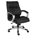 Boss Double Plush Mid Back Executive Chair, Black (B8776S-BK)