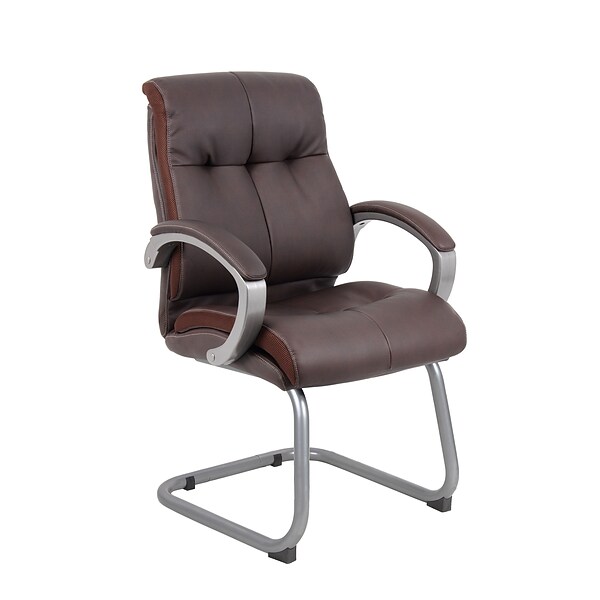 Boss Double Plush Executive Guest Chair - Bomber Brown