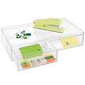 InterDesign Plastic 2-Drawers Glasses Organizer, Clear (39760)