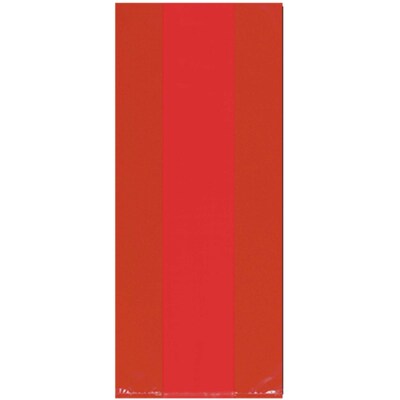 Amscan Cello Party Bags, 11.5H x 5W x 3.25D, Red, 9/Pack, 25 Per Pack (379510.40)