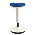 Alera® Balance Perch Stool, Blue with White Base
