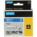 Dymo®  Rhino 0.47 Permanent Adhesive Color Coded Label Tape; White on Blue (1805417)