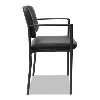 Alera® Sorrento Series Fixed Arm Faux Leather Computer and Desk Chair, Black, 2/Carton (ALEUT6816)