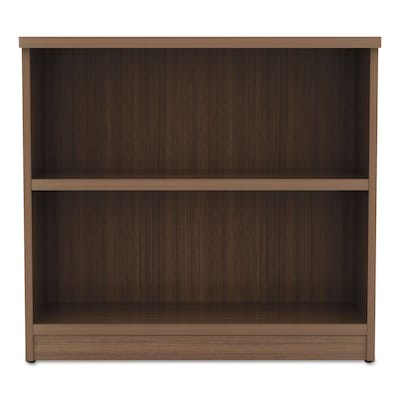 Alera Valencia Series Bookcase, 3-Shelf, 31.75" W, Modern Walnut (ALEVA634432WA)