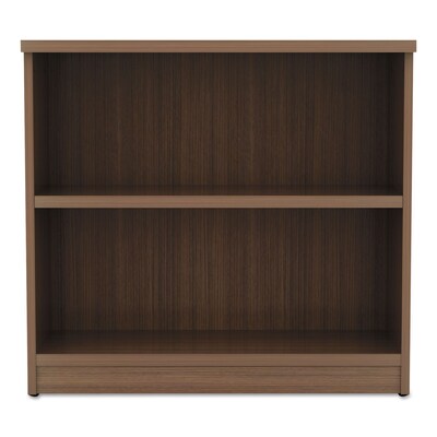 Alera Valencia Series Bookcase, 3-Shelf, 31.75" W, Modern Walnut (ALEVA634432WA)