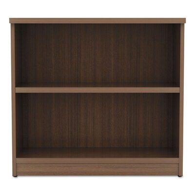 Alera Valencia Series Bookcase, 3-Shelf, 31.75" W, Modern Walnut (ALEVA634432WA)