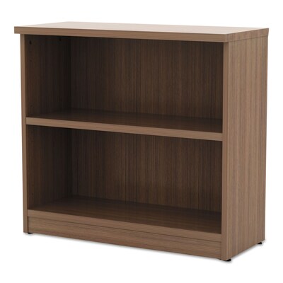 Alera Valencia Series Bookcase, 3-Shelf, 31.75" W, Modern Walnut (ALEVA634432WA)