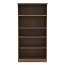 Alera® Valencia Series Bookcase, 6-Shelf, 31.75 W, Modern Walnut (ALEVA638232WA)