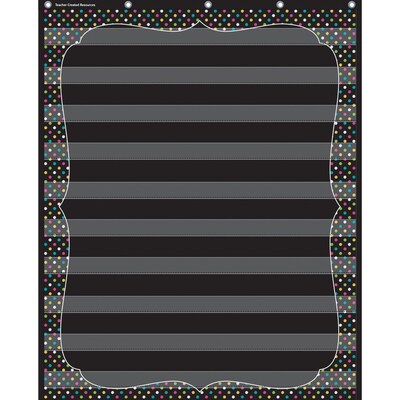 Teacher Created Resources, Chalkboard Brights 10 Pocket Chart (TCR20746)