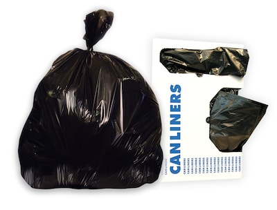 Heritage, Trash Bags, 50-60 Gallon, 46x50, Reprocessed Resin, 1.35 Mil, Black, 100 CT
