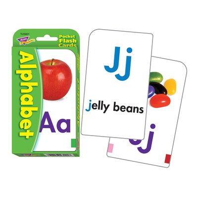 Alphabet Pocket Flash Cards for Grades PreK-K, 56 Pack (T-23001)