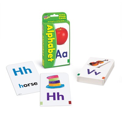 Alphabet Pocket Flash Cards for Grades PreK-K, 56 Pack (T-23001)