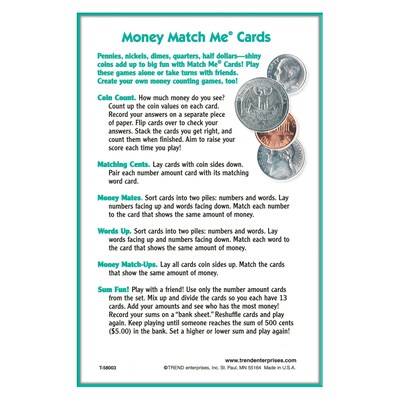 Trend® Match Me® Cards, Money