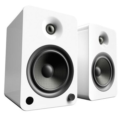 Kanto YU6 2Way Powered Speakers with Bluetooth and Phono Preamp, Gloss White