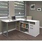 Bestar Solay 59 W L-Shaped Computer Desk, White (29420-17)
