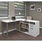 Bestar Solay 59 W L-Shaped Computer Desk, White (29420-17)