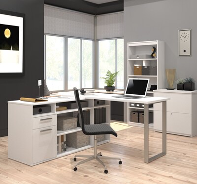 Bestar Embassy Collection 66 W L Shaped Peninsula Workstation W 1