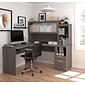 Dayton by Bestar® 62"W L-Shaped desk in Bark Gray (88420-47)