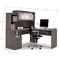 Dayton by Bestar® 62"W L-Shaped desk in Bark Gray (88420-47)