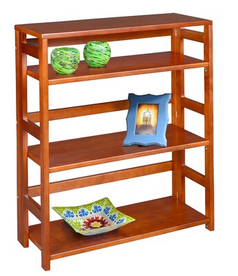 Niche Flip Flop 4 Shelf 34"H Folding Bookcase, Cherry (FF3430CH)