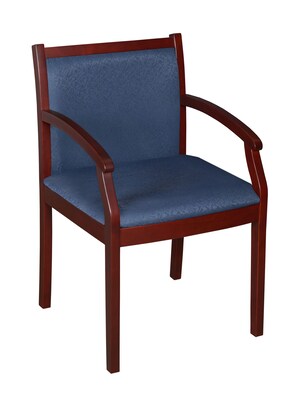 Regency 9875 Series Guest Chair, Mahogany/Blue
