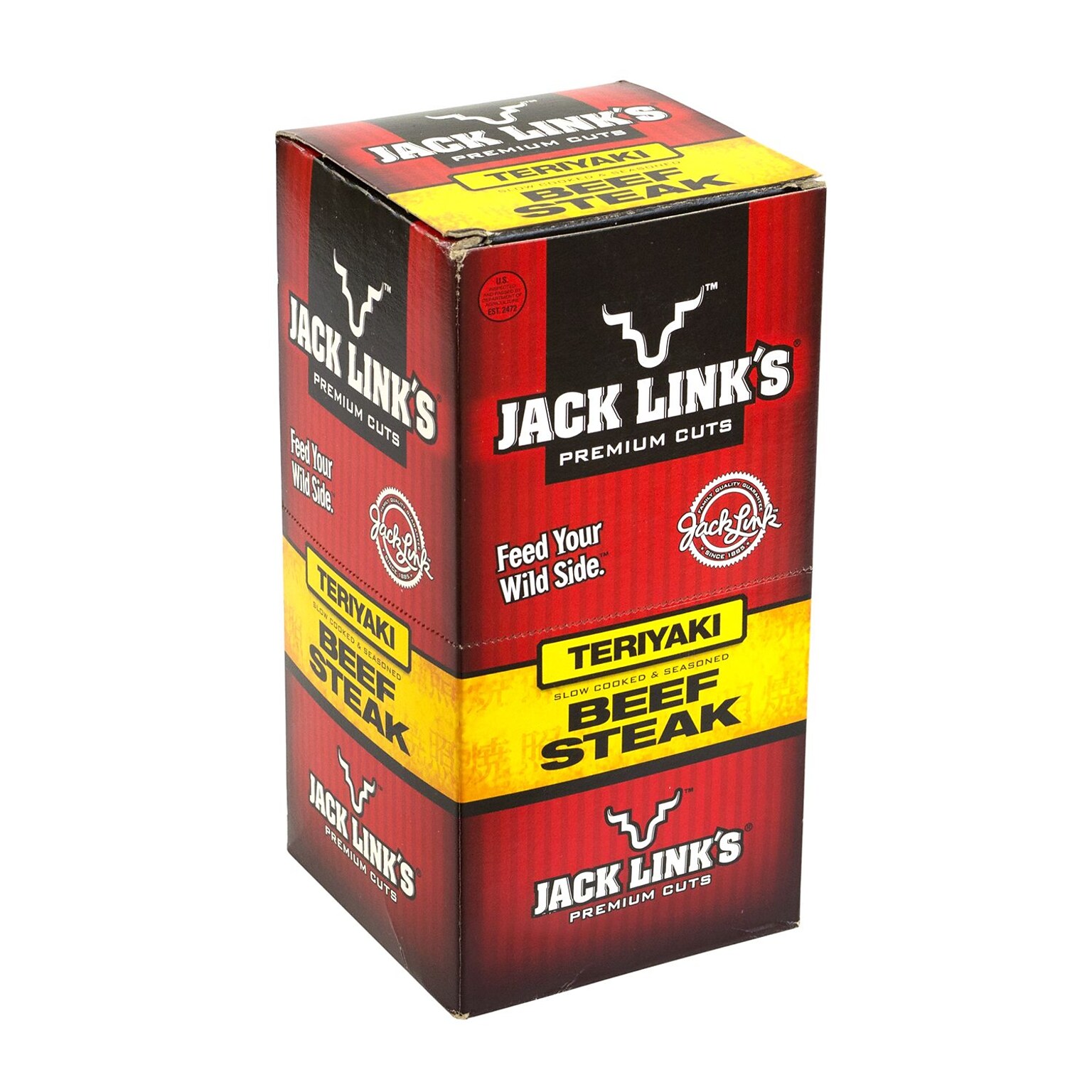 Jack Link’s Jumbo Premium Cuts Teriyaki Beef Steak, 1 oz., 12/Box (278-00009)