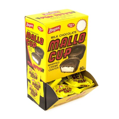 Boyer Mallo Cup Milk Chocolate Box, .5 oz, 60 Count