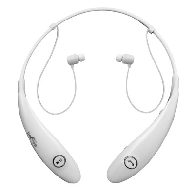 beFree Sound BHBT-7X-WHT Bluetooth Wireless Active Headphones with Microphone