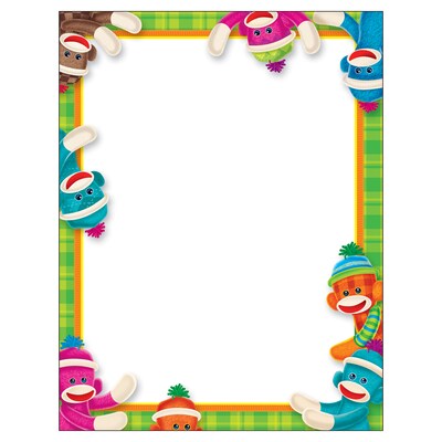 Trend Enterprises® Sock Monkeys Terrific Paper, 50/Pack