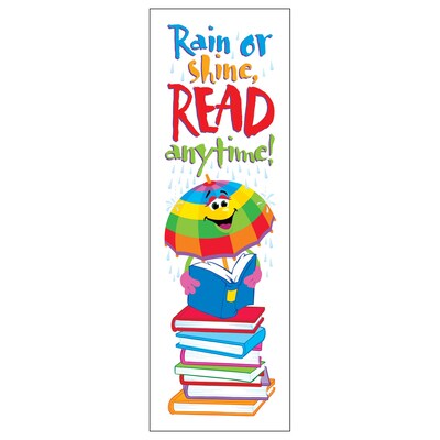 Trend Enterprises® Rain Or Shine Read Anytime! Bookmark, Grades Kindergarten - 6th