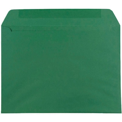 JAM Paper® 9 x 12 Booklet Envelopes, Dark Green, 25/Pack (263915982)