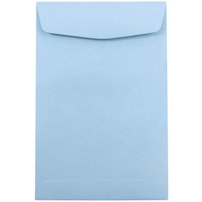 JAM Paper 6 x 9 Open End Catalog Envelopes, Baby Blue, 100/Pack (1285578)