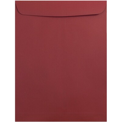 JAM Paper 10 x 13 Open End Catalog Envelopes, Dark Red, 100/Pack (31287541)