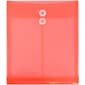 Jam Paper Plastic File Pocket, 1 1/4" Expansion, Letter Size, Red, 12/Pack (118B1re)