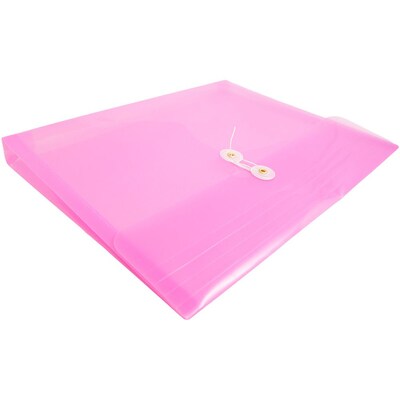 JAM Paper® Plastic Envelopes, Button String Tie Closure, Letter Booklet, 9.75 x 13, Lavender Purple Poly, 108/bx (012413376B)