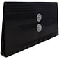 JAM Paper® #10 Plastic Envelopes with Button and String Tie Closure, 5 1/4 x 10, Black Poly, 12/pack (921B1BL)