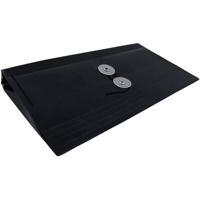 JAM Paper® #10 Plastic Envelopes with Button and String Tie Closure, 5 1/4 x 10, Black Poly, 12/pack (921B1BL)