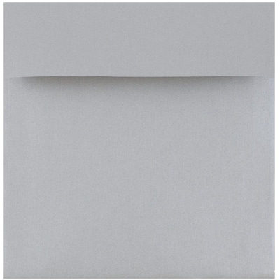 JAM Paper 6 x 6 Square Metallic Invitation Envelopes, Stardream Silver, 25/Pack (V018307)